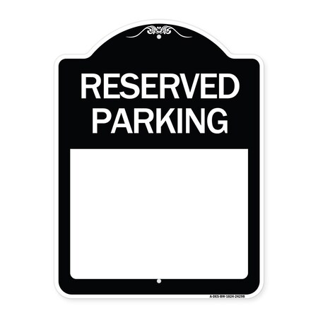 Blank Reserved Parking Heavy-Gauge Aluminum Architectural Sign